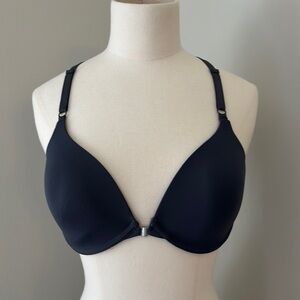 GAP Body Dark Grey Lace Racerback Bra Lined with Underwire 34D